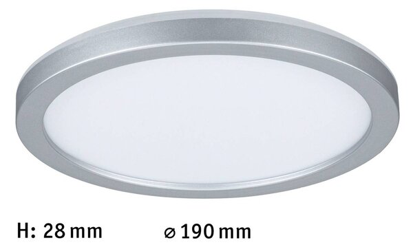 Paulmann Panel LED Atria Shine, aluminiowy / szary / cynkowy, salon / jadalnia, tworzywo sztuczne, nowoczesny