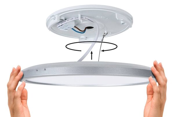 Paulmann Lampa sufitowa LED Atria Shine, czarny, salon / jadalnia, tworzywo sztuczne, nowoczesny