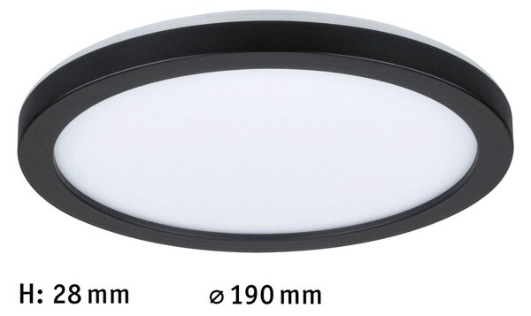 Paulmann Lampa sufitowa LED Atria Shine, czarny, salon / jadalnia, tworzywo sztuczne, nowoczesny