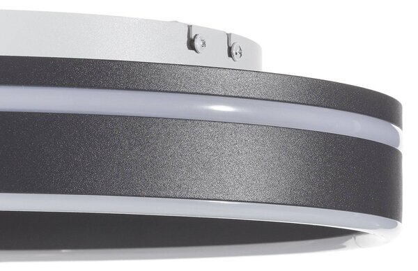 Q-Smart-Home Paul Neuhaus Q-VITO lampa sufitowa LED 40cm antracytowa Q-Vito, możliwość ściemniania, czarny, salon / jadalnia, metal, nowoczesny