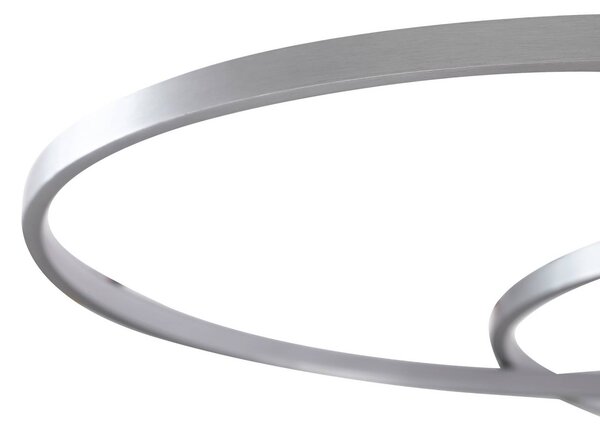 Lampa sufitowa LED Riley Lindby, możliwość ściemniania, aluminiowy / szary / cynkowy, salon / jadalnia, aluminium, nowoczesny