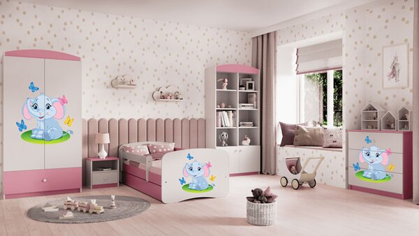 Łóżko dla dziewczynki z szufladą mix 80x160 A3-P82