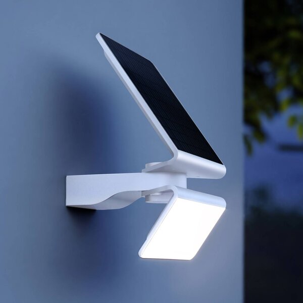 STEINEL Lampa solarna LED XSolar L-S One, biała, czujnik ONE, możliwość ściemniania, biały / opal, tworzywo sztuczne, nowoczesny