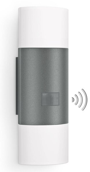 STEINEL Lampa zewnętrzna z czujnikiem ruchu L 910 S, czarny, aluminium, nowoczesny