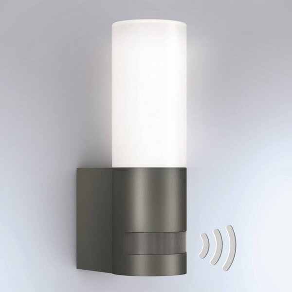 STEINEL Lampa zewnętrzna z czujnikiem ruchu L 605 S, czarny, aluminium, nowoczesny