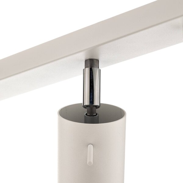 Reflektor sufitowy okrągły, biały, 6-punktowy liniowy Round SOLLUX LIGHTING, możliwość ściemniania, biały / opal, salon / jadalnia, metal, nowoczesny