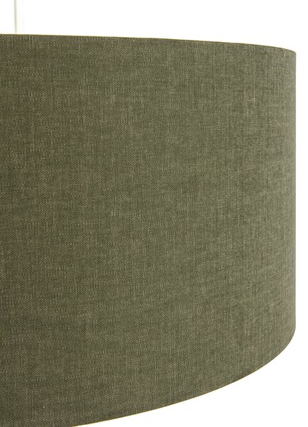 Lampa wisząca biała z zielonym kloszem 50 cm - Combi 1