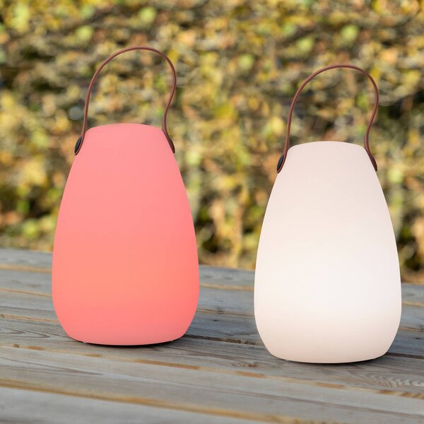 Smartwares Lampa stołowa LED OOO-50002 do użytku na zewnątrz, z akumulatorem, biały / opal, tworzywo sztuczne