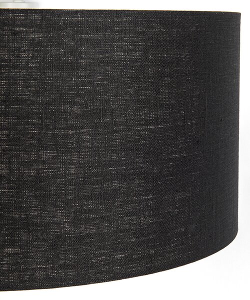 Nowoczesna lampa wisząca biała z czarnym kloszem 50 cm - Combi 1