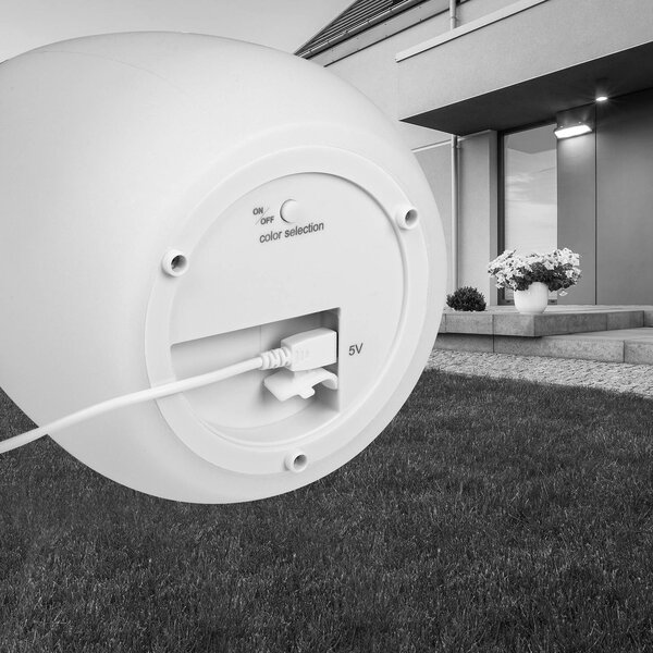 Smartwares Lampa stołowa LED OOO-50002 do użytku na zewnątrz, z akumulatorem, biały / opal, tworzywo sztuczne