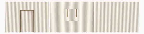 Komplet zasłon do łóżeczka dziecięcego Stripes, 3 elem