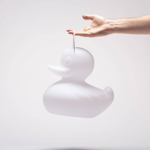 Goodnight Light Designerska lampa LED DUCK-DUCK S do użytku na zewnątrz, w kolorze białym DUCK-DUCK, możliwość ściemniania, biały / opal, tworzywo sztuczne, design