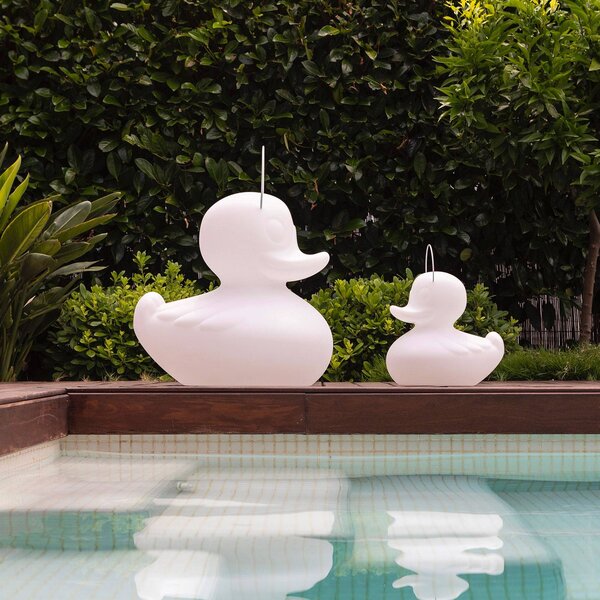 Goodnight Light Designerska lampa LED DUCK-DUCK S do użytku na zewnątrz, w kolorze białym DUCK-DUCK, możliwość ściemniania, biały / opal, tworzywo sztuczne, design