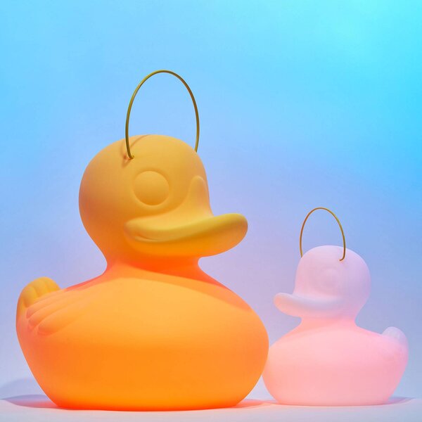 Goodnight Light Designerska lampa LED DUCK-DUCK S do użytku na zewnątrz, w kolorze białym DUCK-DUCK, możliwość ściemniania, biały / opal, tworzywo sztuczne, design