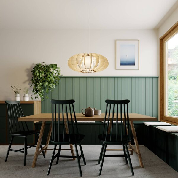 Lampa wisząca Modern A L SIGMA, możliwość ściemniania, jasne drewno, salon / jadalnia, drewno, nowoczesny