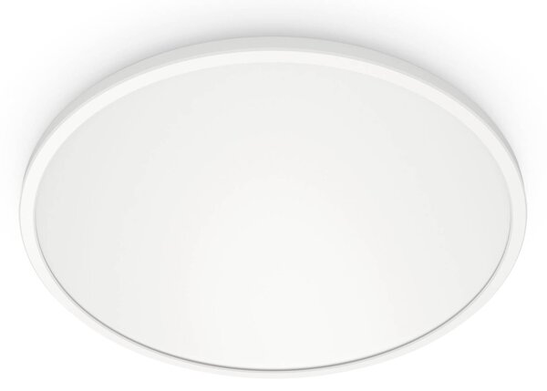 WiZ Inteligentna lampa sufitowa SuperSlim, możliwość ściemniania, biały / opal, salon / jadalnia, tworzywo sztuczne, nowoczesny