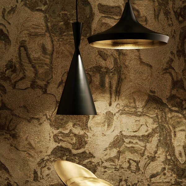 Tom Dixon Lampa wisząca designerska Beat Tall, możliwość ściemniania, czarny, salon / jadalnia, mosiądz, design