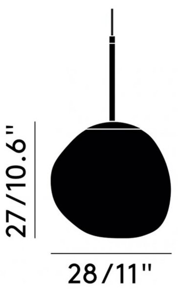 Tom Dixon Lampa wisząca designerska Melt Mini, możliwość ściemniania, miedziany, salon / jadalnia, tworzywo sztuczne, design