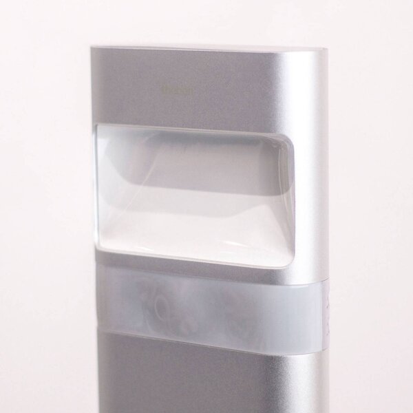 Theben theLeda D BL AL cokół, czujnik PIR, 40 cm, aluminiowy / szary / cynkowy, aluminium, nowoczesny