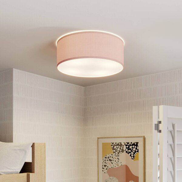 Lampa sufitowa Rondo Kids TK Lighting, możliwość ściemniania, fioletowy / różowy / bladoróżowy, pokój dziecięcy, tkanina / materiał / jedwab, nowoczesny