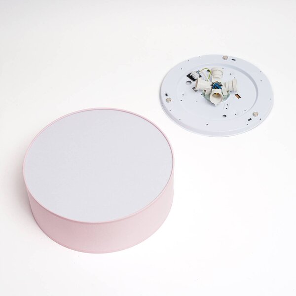 Lampa sufitowa Rondo Kids TK Lighting, możliwość ściemniania, fioletowy / różowy / bladoróżowy, pokój dziecięcy, tkanina / materiał / jedwab, nowoczesny