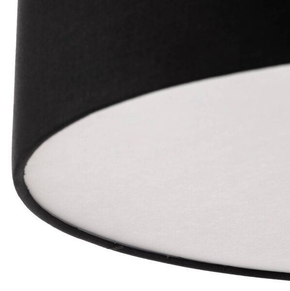 Lampa sufitowa Rondo TK Lighting, możliwość ściemniania, czarny, sypialnia, tkanina / materiał / jedwab, nowoczesny