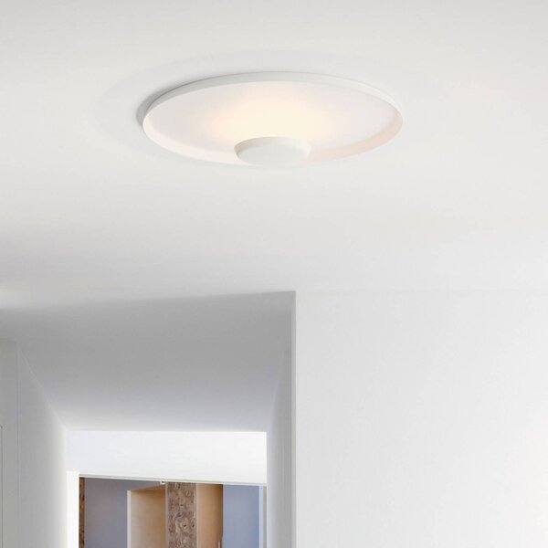 Vibia Kinkiet designerski Top, możliwość ściemniania, biały / opal, salon / jadalnia, metal, nowoczesny