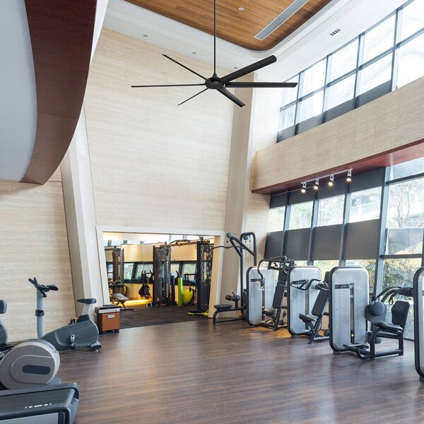 Westinghouse Wentylator sufitowy Widespan, czarny Widespan, czarny, salon / jadalnia, aluminium, nowoczesny