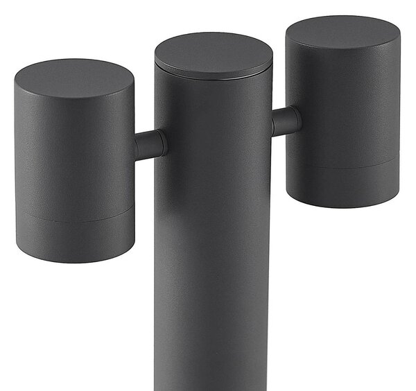 Lampa ogrodowa stojąca Maloney Lucande, możliwość ściemniania, czarny, aluminium, nowoczesny