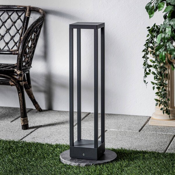 Lampa wisząca ogrodowa LED Lucande Carlota, antracyt, 65 cm, metal Carlota, czarny, aluminium, nowoczesny