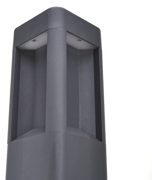 Słupek oświetleniowy LED ANNIKA Lucande, czarny, aluminium, nowoczesny
