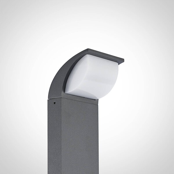 Słupek oświetleniowy LED Tinna Lucande, czarny, aluminium, nowoczesny