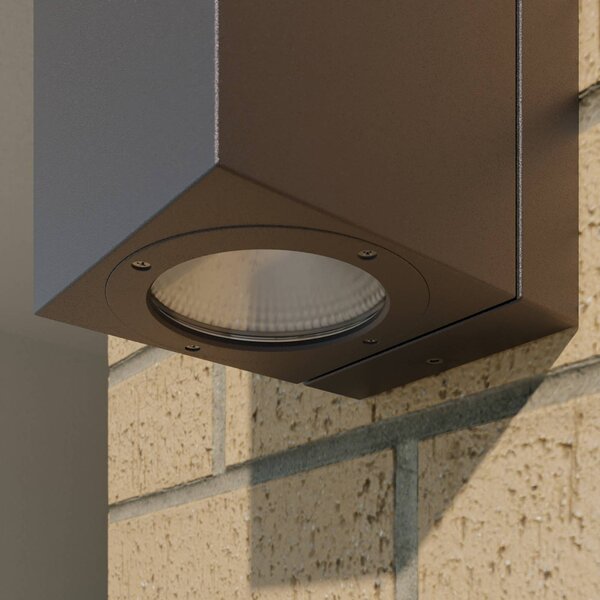 Kinkiet zewnętrzny LED LORIK Lucande, czarny, aluminium, nowoczesny