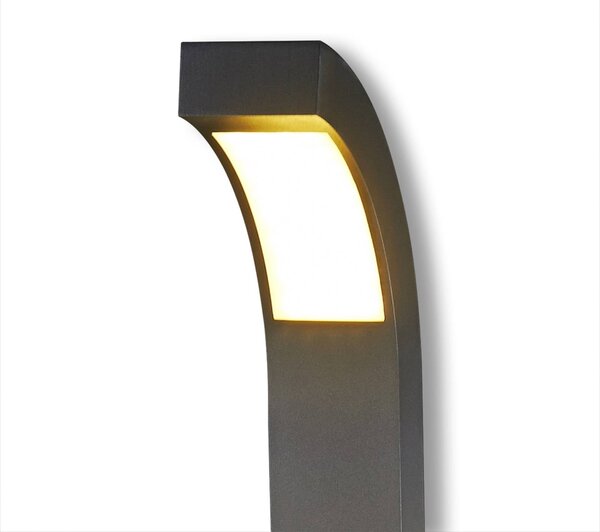 Słupek oświetleniowy LED LENNIK Lucande, czarny, aluminium, nowoczesny
