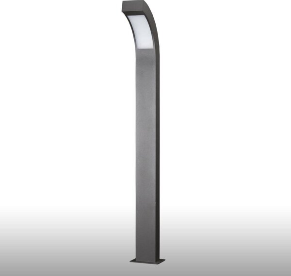 Słupek oświetleniowy LED LENNIK Lucande, czarny, aluminium, nowoczesny