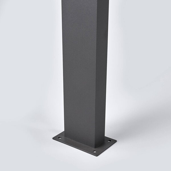 Słupek oświetleniowy LED Marius Lucande, czarny, aluminium, nowoczesny