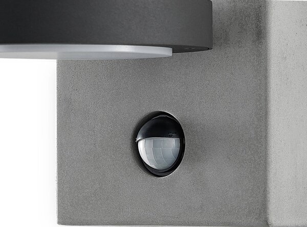 Lampa zewnętrzna z czujnikiem ruchu Belna Lucande, czarny, aluminium, nowoczesny