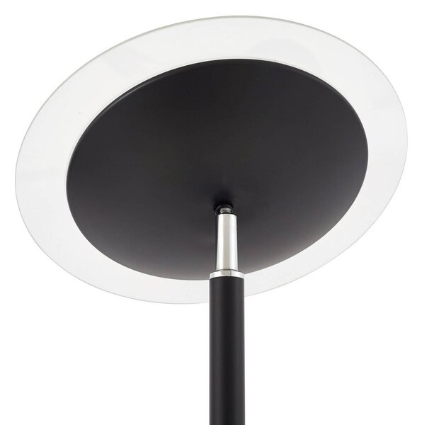 Lampa stojąca LED MALEA Lindby, możliwość ściemniania, czarny, salon / jadalnia, metal, nowoczesny