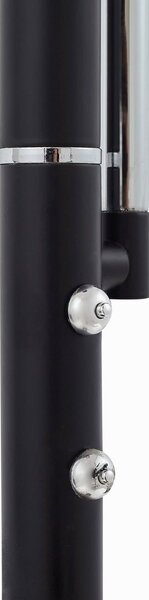 Lampa stojąca LED MALEA Lindby, możliwość ściemniania, czarny, salon / jadalnia, metal, nowoczesny