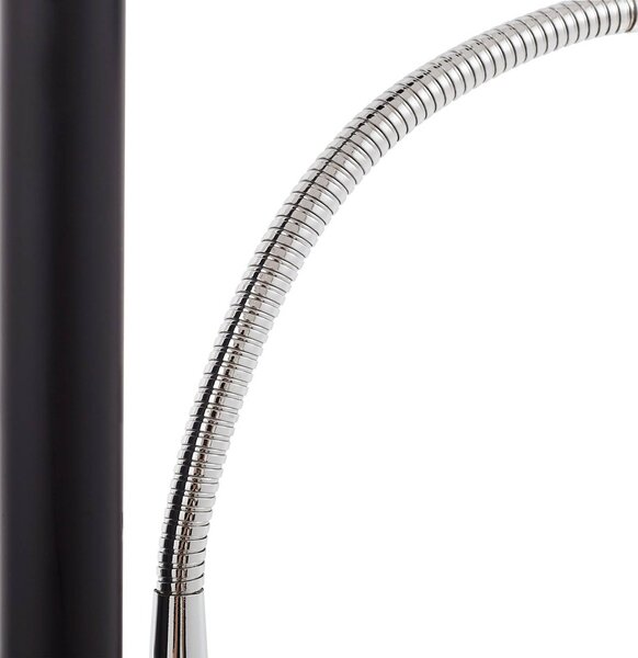 Lampa stojąca LED MALEA Lindby, możliwość ściemniania, czarny, salon / jadalnia, metal, nowoczesny
