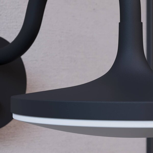 Lampa zewnętrzna z czujnikiem ruchu Fineria Arcchio, czarny, aluminium, nowoczesny