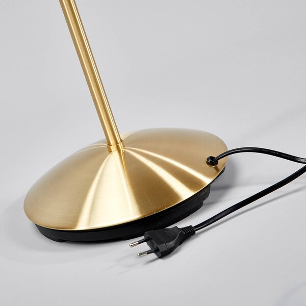 Lampa stojąca ELAINA Lindby, mosiężny / złoty, salon / jadalnia, metal, nowoczesny
