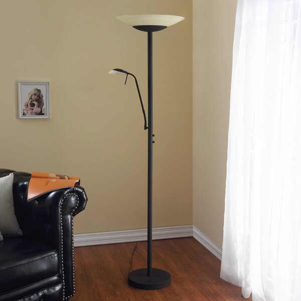 Lampa stojąca LED Ragna Lindby, możliwość ściemniania, brązowy / rdzawy, salon / jadalnia, metal, nowoczesny
