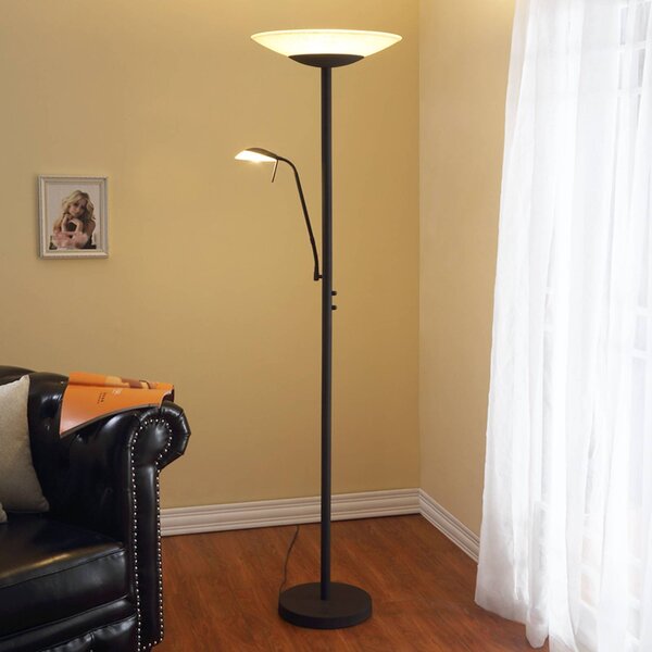 Lampa stojąca LED Ragna Lindby, możliwość ściemniania, brązowy / rdzawy, salon / jadalnia, metal, nowoczesny