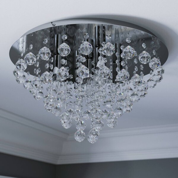 Lampa sufitowa Annica Lindby, możliwość ściemniania, przezroczysty / transparentny, salon / jadalnia, metal, nowoczesny