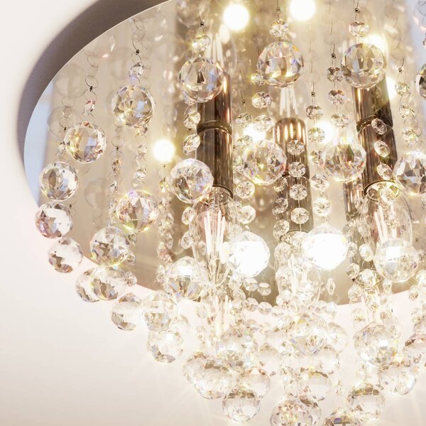 Lampa sufitowa Annica Lindby, możliwość ściemniania, przezroczysty / transparentny, salon / jadalnia, metal, nowoczesny