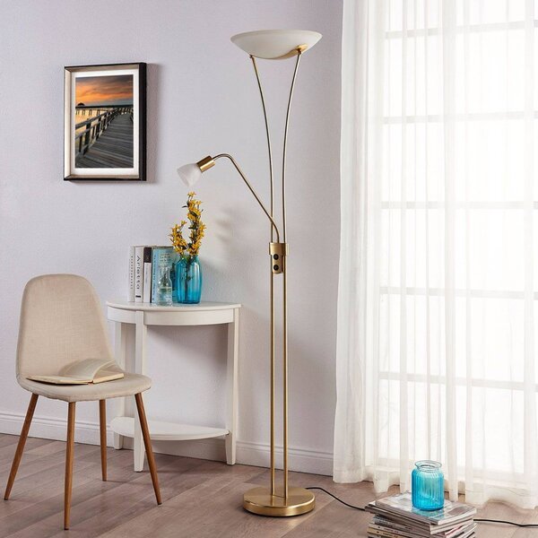Lampa stojąca Felicia Lindby, mosiężny / złoty, salon / jadalnia, metal, nowoczesny
