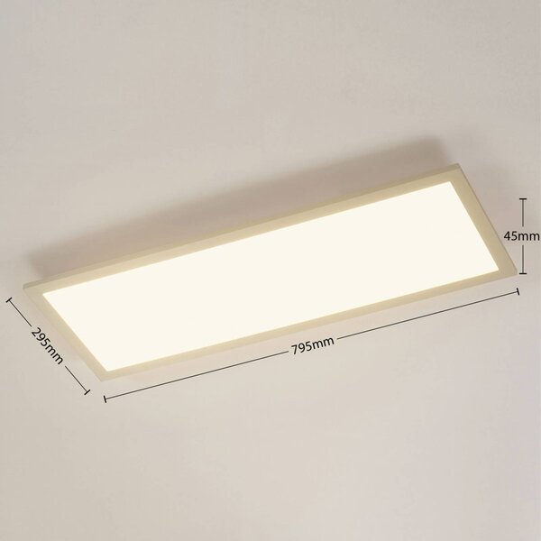 Panel LED Enja Arcchio, możliwość ściemniania, biały / opal, biuro, aluminium