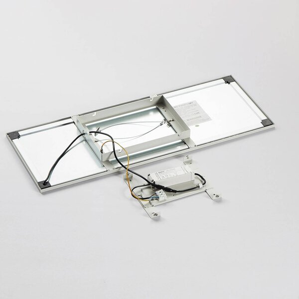 Panel LED Enja Arcchio, możliwość ściemniania, biały / opal, biuro, aluminium