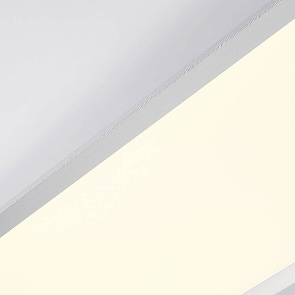 Panel LED Lysander Arcchio, możliwość ściemniania, aluminiowy / szary / cynkowy, biuro, aluminium